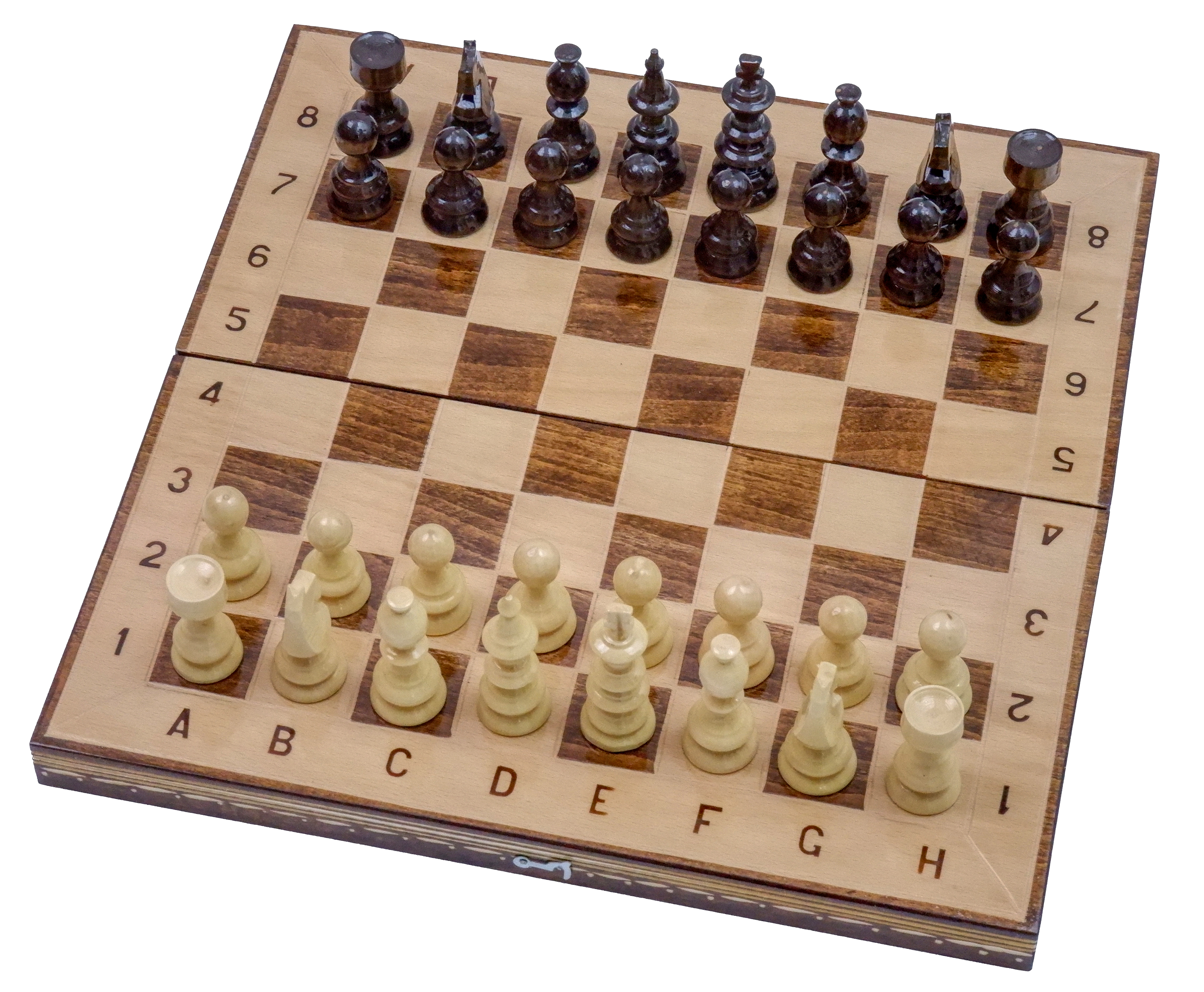 Joc de Șah și Table Marca din România ROmde™ din Lemn Natural de Fag Lucrat Autentic de Mână cu Unelte Tradiționale – Mai Multe Dimensiuni și Culori dintre Care Se Poate Alege - Numerotat, 38x38 cm, Maro cu Alb